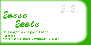 emese epple business card